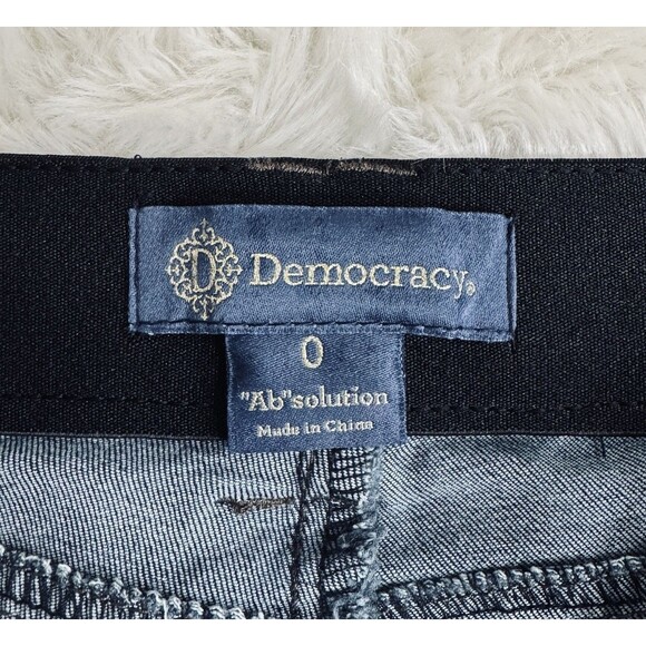 Democracy Ab Solution Bootcut Jeans 0 (27x33) Dark Wash Blue Stretch Denim Women - Picture 4 of 9